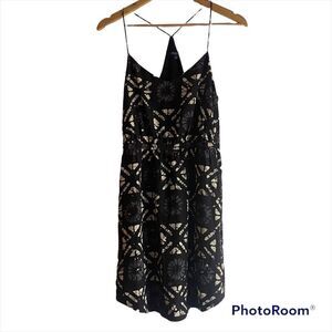 Madewell Starview Batik Grid silk cami dress